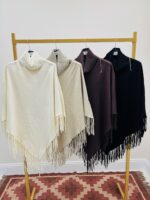 Poncho en Viscose à Franges – Marque VALENTYNE – Image 2