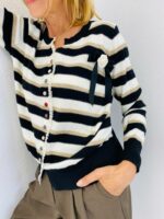 Gilet en Maille Fine à Rayures – Image 4