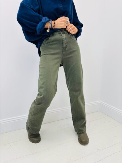 Jean Wide Leg Brodé