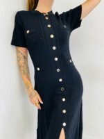 Robe Structurée à boutons dorés – Image 6