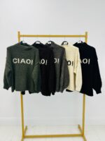 Pull “CIAO!” en Maille effet popcorn – Esprit italien et douceur cocoon – Image 2