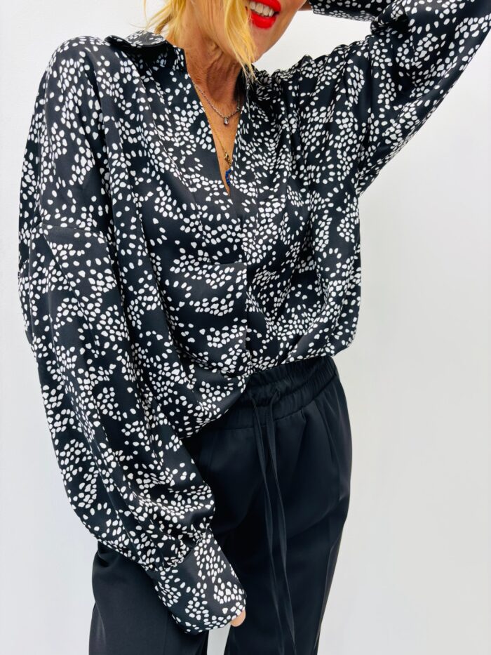 Blouse Imprimée Pois Abstraits – Marque EMA BLUE’S – Image 1