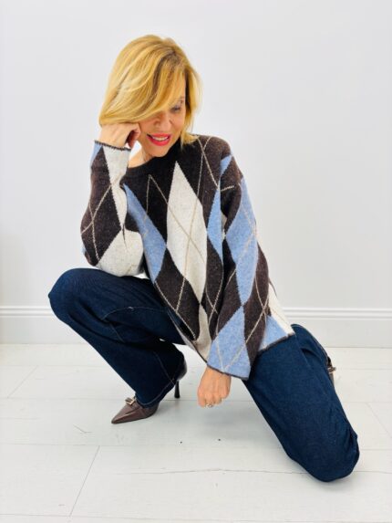 Pull Losanges laine mélangée – Esprit Preppy Chic Berlington