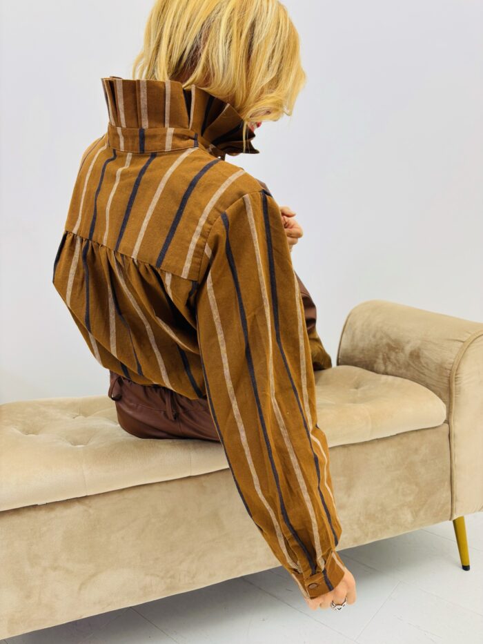 Chemise Rayée col Montant – Image 6