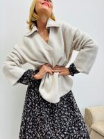 Pull col V avec col chemise – Image 7