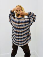 Chemise Carreaux laine-viscose – Esprit cocoon chic – Image 6