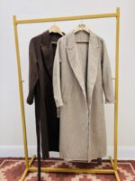 Manteau long ceinturé en laine – Image 2