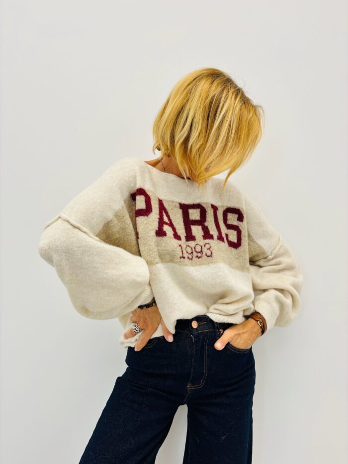 Pull Inscription PARIS – Style sporty chic – Image 6