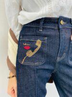 Jean Droit Taille Haute à la coupe WIDE LEG – Image 3