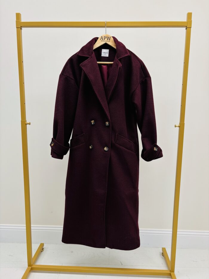 Manteau Long en laine double boutonnage – Image 2