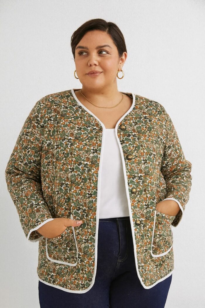 Veste matelassée grande taille imprimée – Image 6