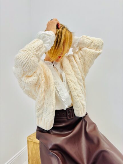 Gilet Tricot Torsadé
