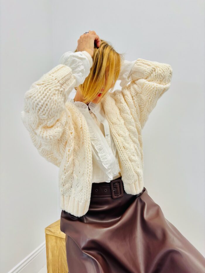 Gilet Tricot Torsadé – Image 1