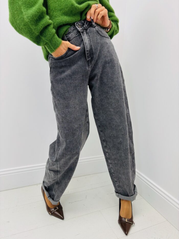 Jean Coupe Barrel – taille haute – Image 1