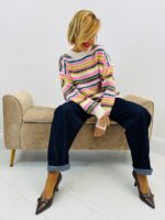 Pull Rayé Doux en maille mélangée – Image 3