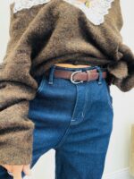 Jean Coupe Barrel avec ceinture – Image 2
