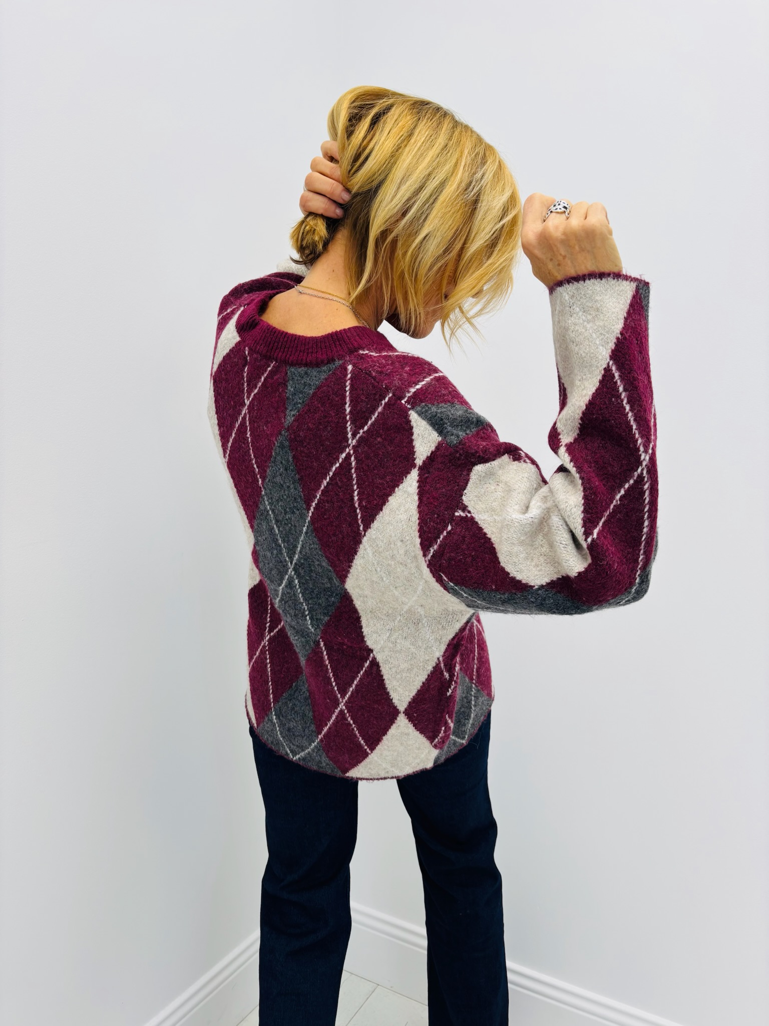 92C75CB4-F6E6-487D-8AB5-904B1B3FFE7F Pull Losanges laine mélangée – Esprit Preppy Chic Berlington – Image 3