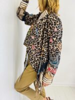 Veste Fluide à Imprimé Léopard et Franges – Image 3
