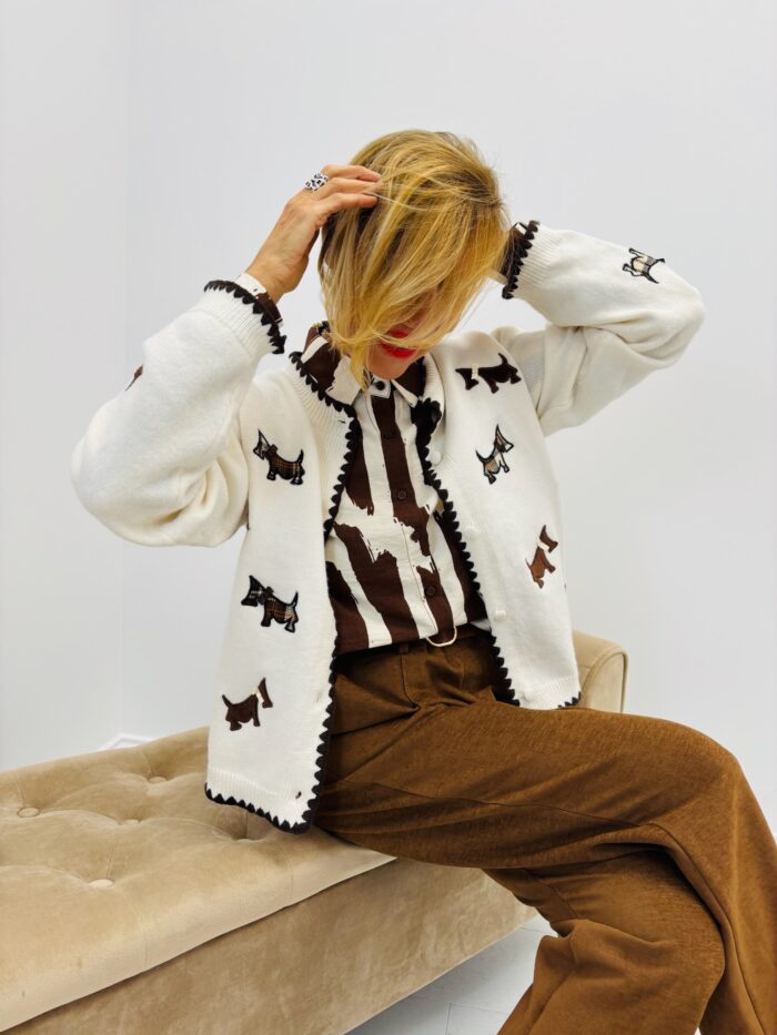 Gilet Brodé Chiens – Image 1