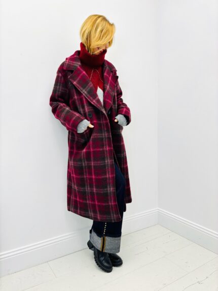 Manteau élégant à Carreaux Brossés – Confection italienne