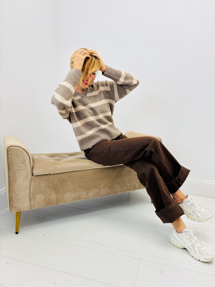 Pull Rayé Col polo – Image 3