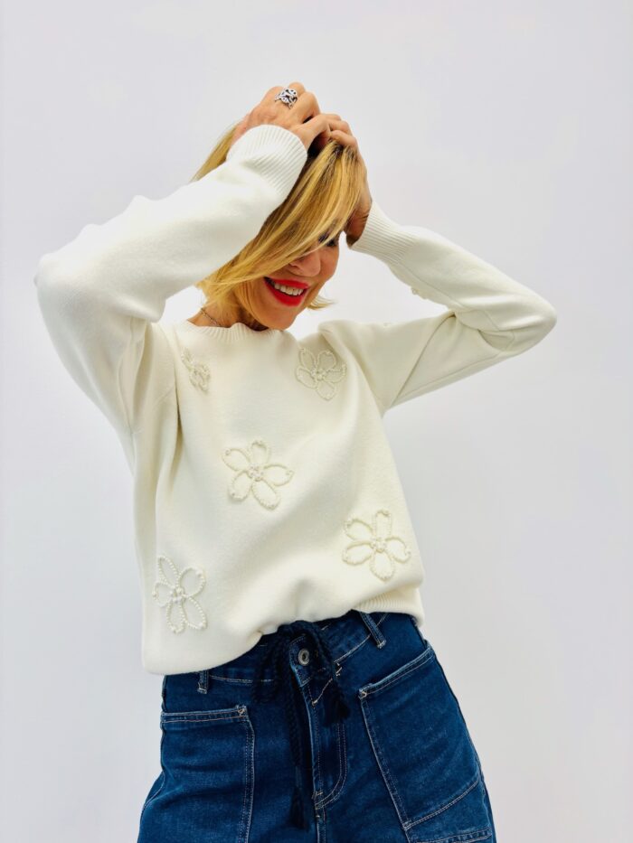 Pull flower perle – Marque VALENTYNE – Image 6
