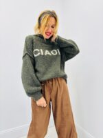 Pull “CIAO!” en Maille effet popcorn – Esprit italien et douceur cocoon – Image 7