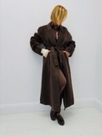 Manteau long ceinturé en laine – Image 7