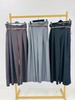 Pantalon Large à pinces avec ceinture – Élégance italienne – Image 2
