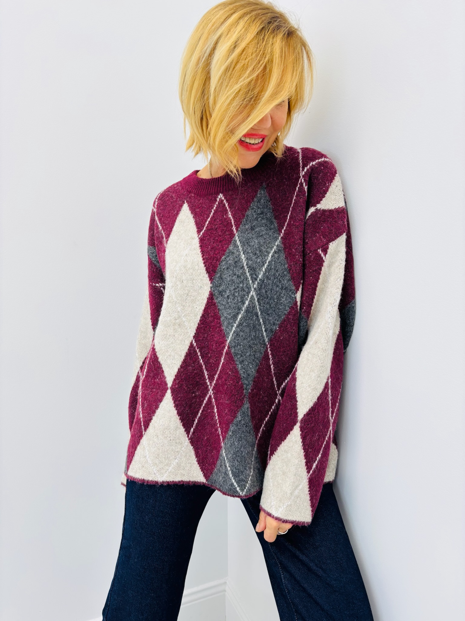AB04DD15-D95E-49D9-A4EB-3F6454725005 Pull Losanges laine mélangée – Esprit Preppy Chic Berlington – Image 8