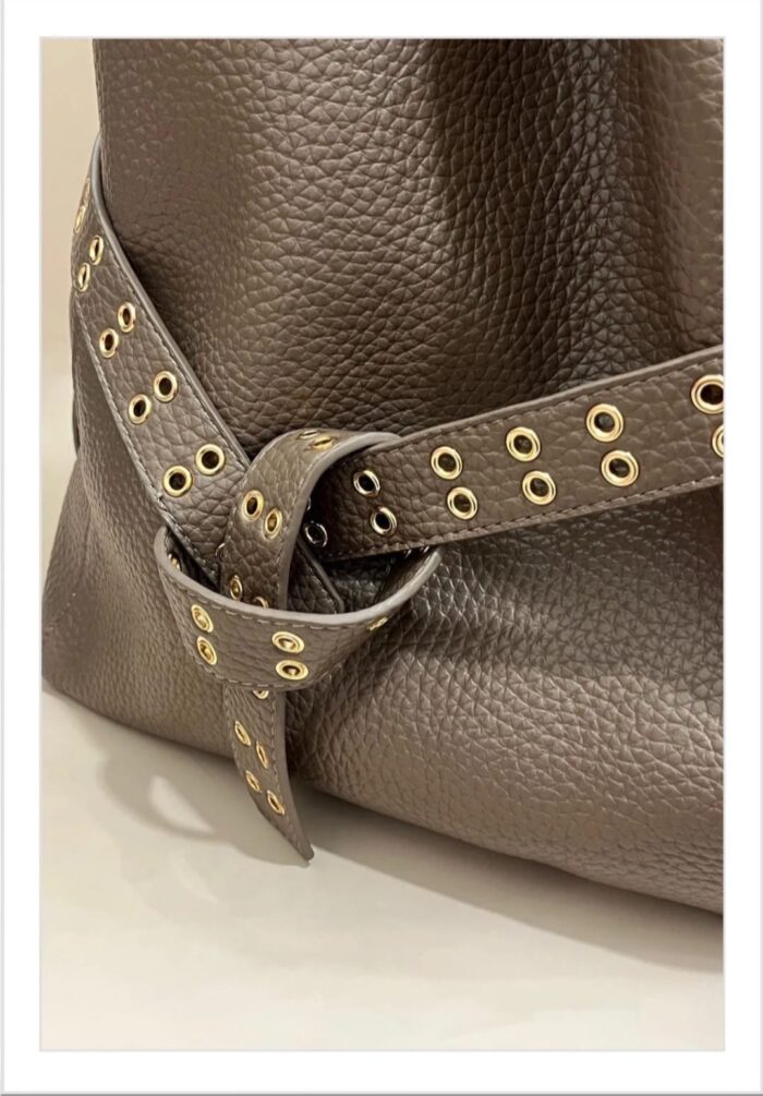Sac Cabas en Simili cuir avec ceinture œillets – Image 9