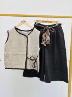 Gilet Laine Bord contrasté – Esprit rétro chic – Image 4