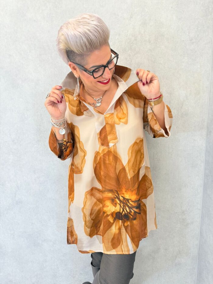 CHEMISE LONGUE IMPRIMÉE FLORALE – GRANDE TAILLE – Image 5