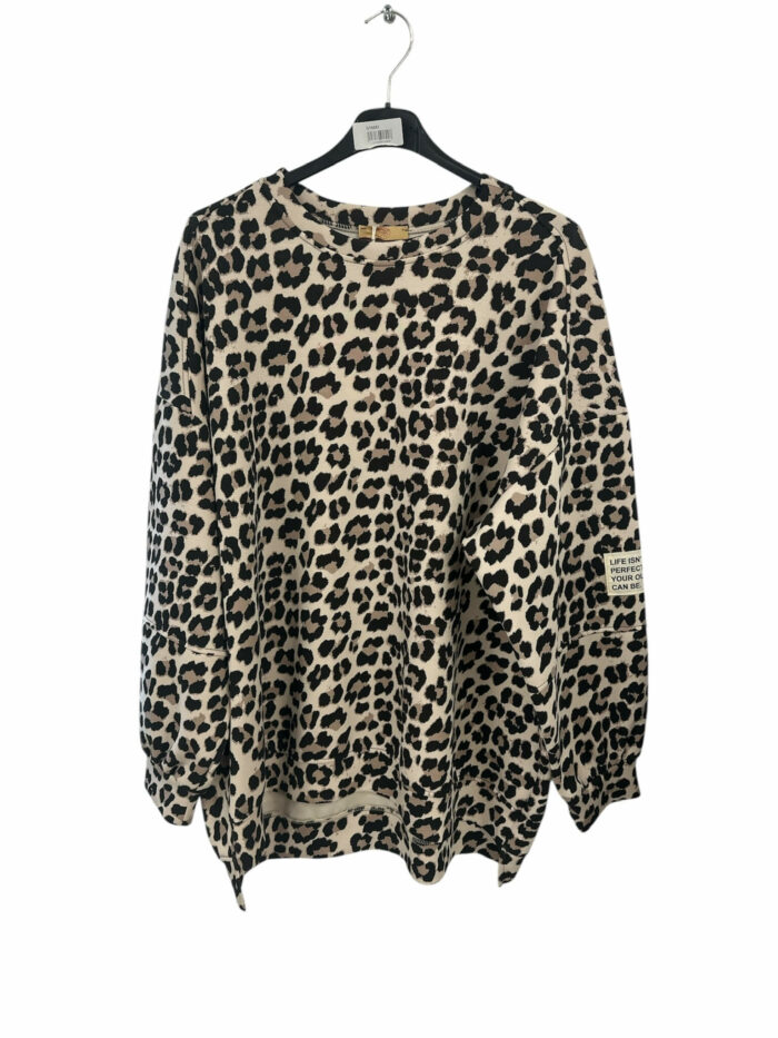 Sweat imprimé léopard grande taille – Image 2