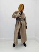 Manteau long ceinturé en laine – Image 6
