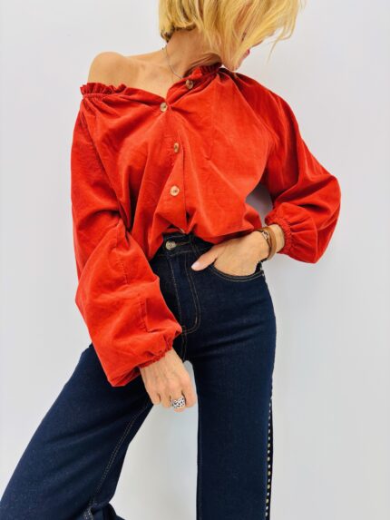 Blouse en Velours côtelé fin – 100 % coton