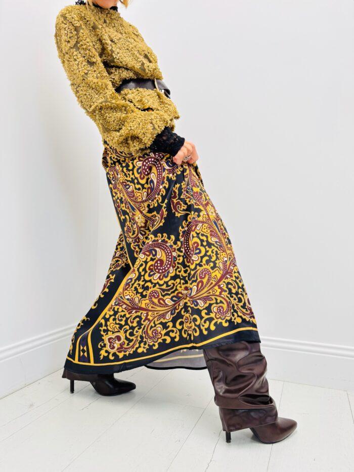 Jupe Satinée Imprimée – Marque ANGE – Image 9