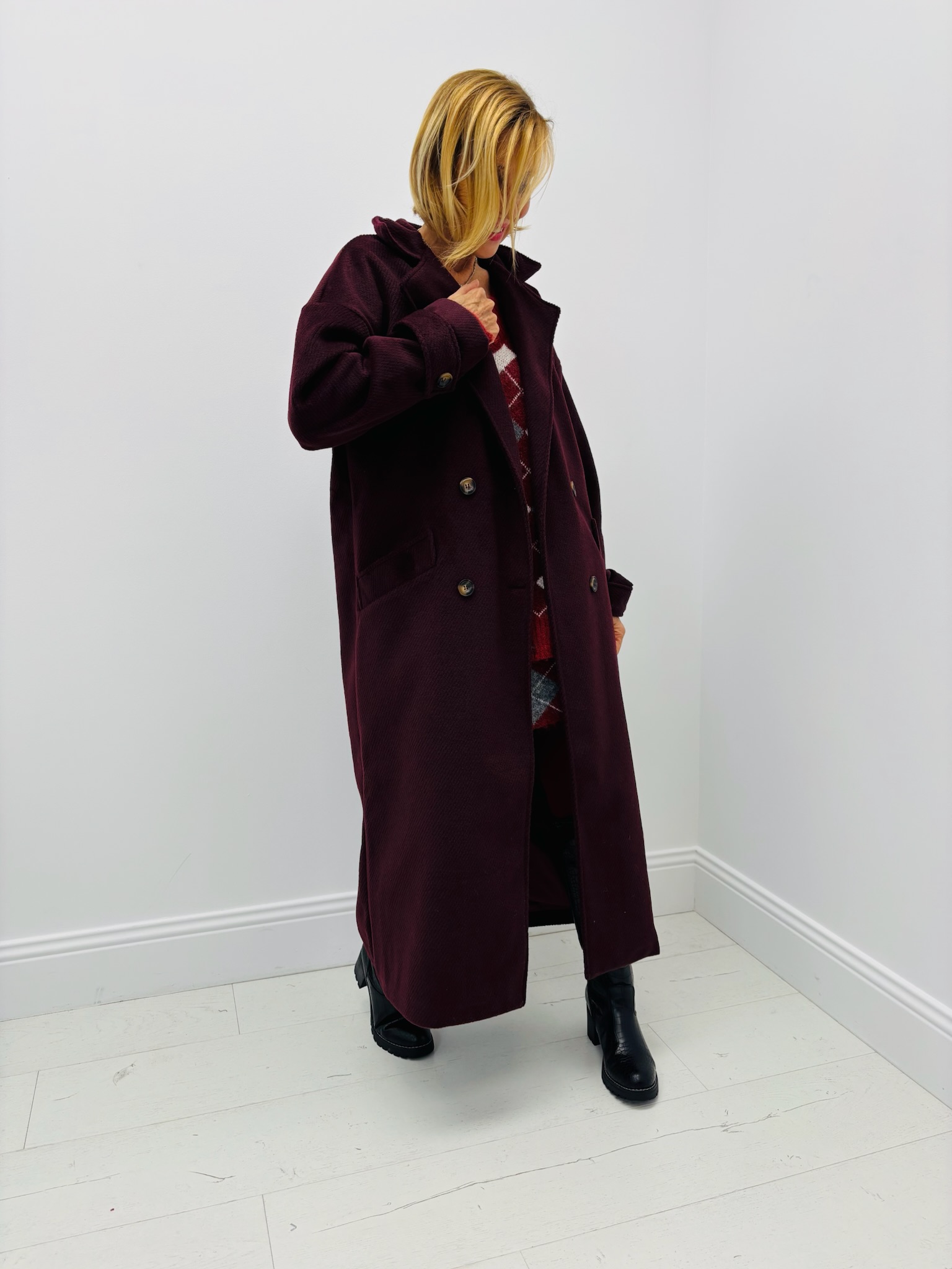 BA5C2805-2DCE-44A9-B758-50D06E363E0D Manteau Long en laine double boutonnage – Image 5