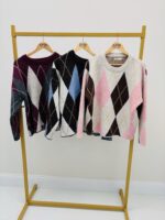 Pull Losanges laine mélangée – Esprit Preppy Chic Berlington – Image 2