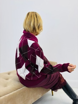 C0FBA993-0234-45DB-A15D-DE6A78999A52_4_5005_c Pull à Losanges Burlington – Col Polo viscose – Image 4