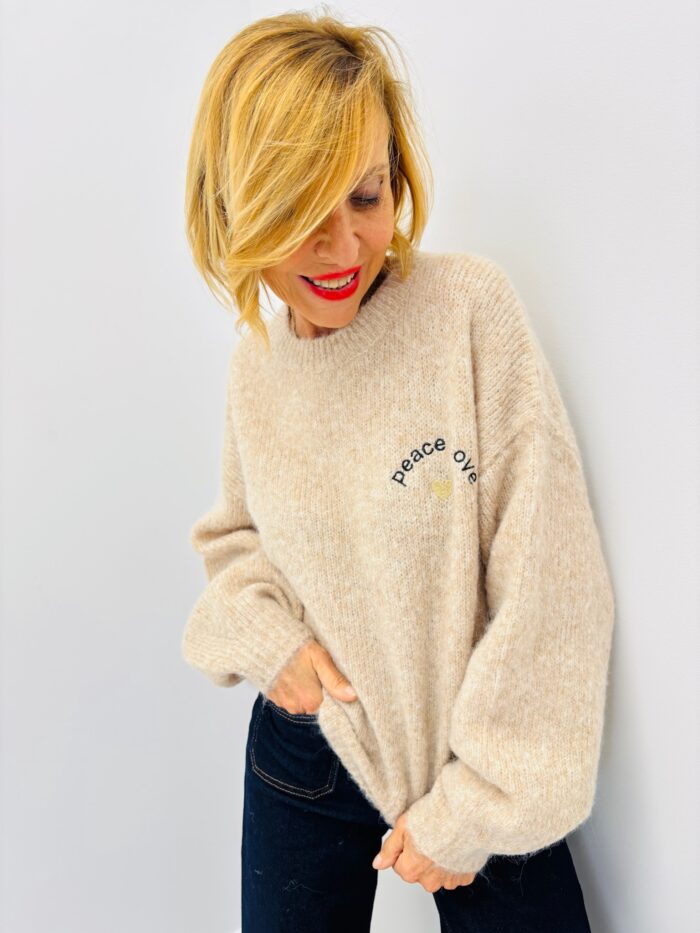 Pull « Peace Love » Doux et Cocooning – Image 1
