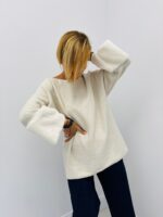 Pull doux en viscose – manches effet fausse fourrure – Marque VALENTYNE – Image 4