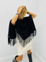 Poncho en Viscose à Franges – Marque VALENTYNE – Image 10