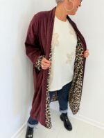 Veste longue fluide avec détails imprimé léopard – Image 8