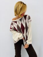 Pull “Burlington” – Motif losanges vintage 🇮🇹 – Image 5