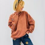 Sweat SLOVER à œillets métalliques – 100% coton par Golden Silver