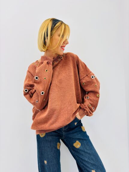 Sweat SLOVER à œillets métalliques – 100% coton par Golden Silver