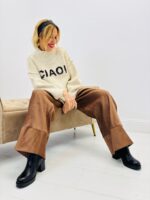 Pull “CIAO!” en Maille effet popcorn – Esprit italien et douceur cocoon – Image 3