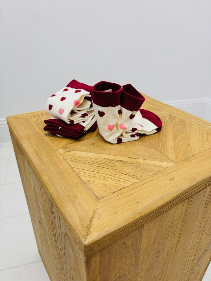 Chaussettes à Motifs Cœurs – Image 1
