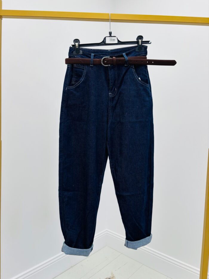 Jean Coupe Barrel avec ceinture – Image 5